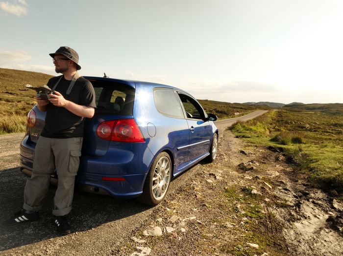 Tim on location in Scotland